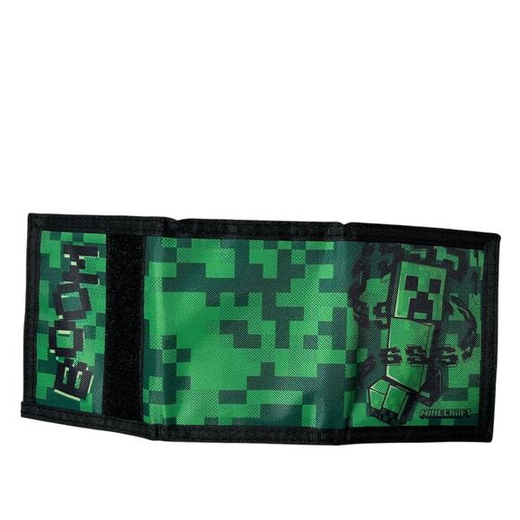 MINECRAFT Wallet NEW Nylon Trifold - Lots of Pockets - Picture 2 of 3